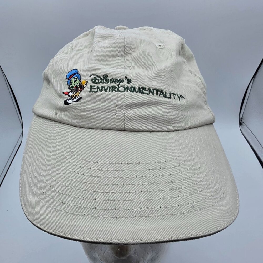 Disney Environmentality Pinocchio Jiminy Cricket Adults Beige Hat Adjustable Cap